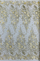 Glitter Floral Mesh, Glitter 3D Flower Sequin Fabric, Wedding Dresses & Quinseñera