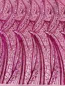 Fuchsia Glitter Mesh Lace Fabric Prom/Dress By The Yard (Copy)