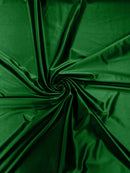 60" Shiny Heavy Satin Fabric - Emerald Green - Stretch Satin Shiny Heavy Fabric Sold By Yard
