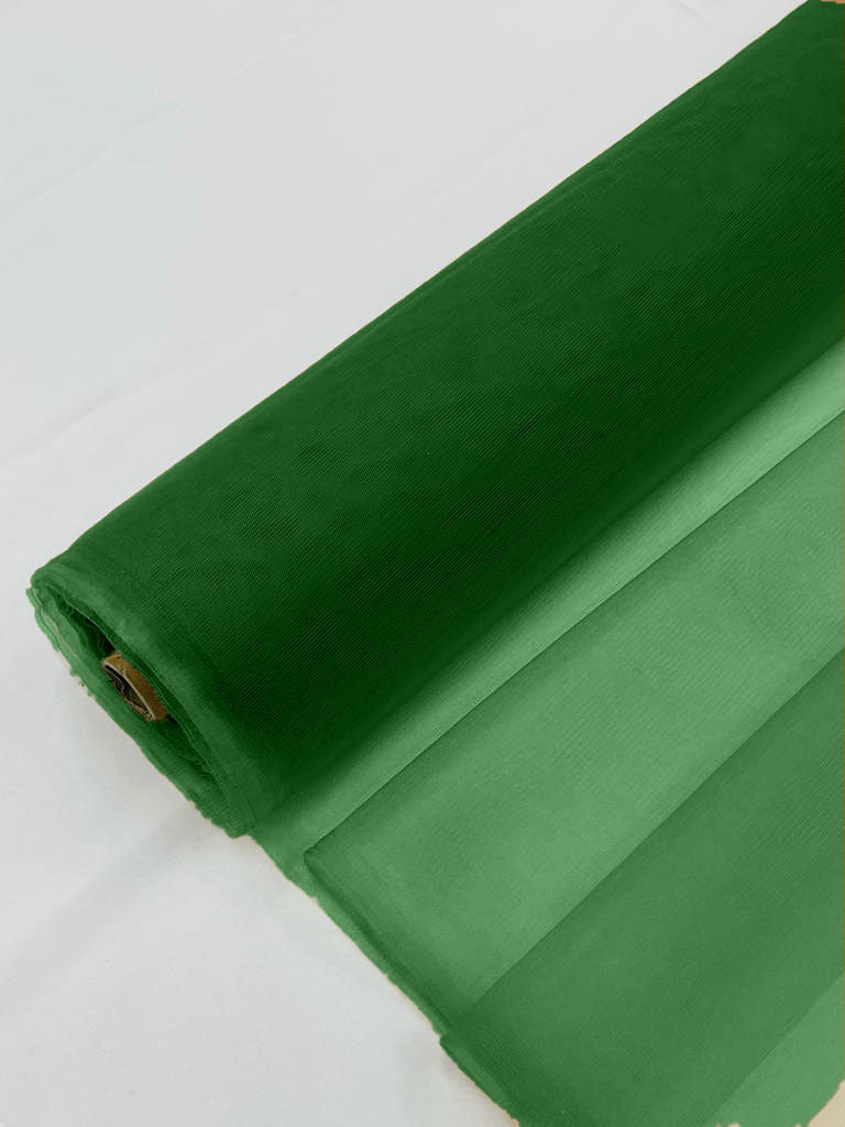 Illusion Mesh Fabric - Emerald Green - 60" Illusion Mesh Sheer Fabric Sold By The Yard