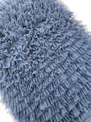 38 Yards Navy Blue Tulle Ruffle Fabric, 60" Wide Waves - Prom Dress Wedding & Decoration