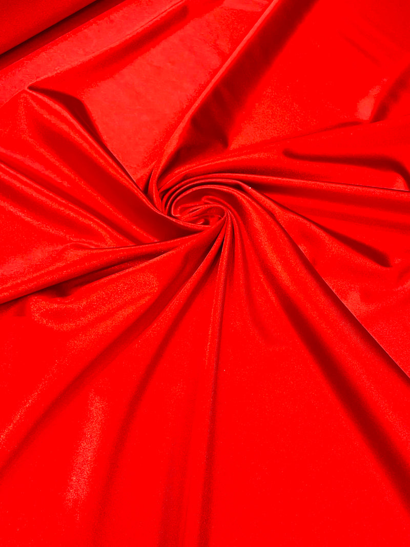 60" Shiny Heavy Casino Fabric - Red - Stretch Shiny Heavy Fabric Sold By Yard