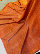 Shimmer Glitter Fabric - Orange - Luxury Sparkle Stretch Solid Fabric Sold By Yard
