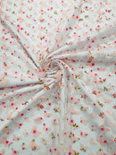 3D Butterfly Design - Floral Print Pink - Embroidered 3D Butterfly Design On Lace Mesh Fabric By Yard