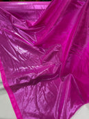 60" Metallic Foil Fabric - Fuchsia - 4 Way Stretch Spandex Foggy Foil Shiny Metallic Fabric by Yard