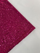 Sparkle Glitter Beaded Fabric - Fuchsia - Shimmer Stretch Glitter Fabric with Beads and Sequins Sold By Yard