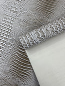 Z Faux Crocodile Vinyl Leather Upholstery Fabric By Yard, Big 3D Crocodile Vinyl Fabric Faux Fake Leather Purses Shoes Wallet