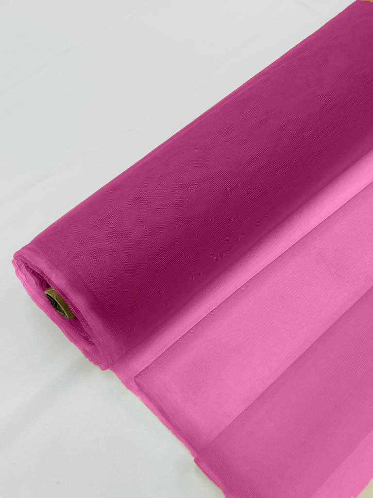 Illusion Mesh Fabric - Fuchsia - 60" Illusion Mesh Sheer Fabric Sold By The Yard