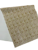 Leopard Chunky Glitter Fabric - Gold / Purple - 54" Animal Print Glitter Vinyl Fabric By Yard