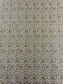 Leopard Chunky Glitter Fabric - Gold / Purple - 54" Animal Print Glitter Vinyl Fabric By Yard