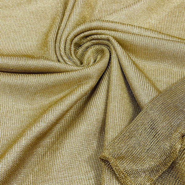 Plated Gold Mesh Fabric 