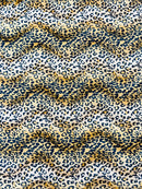 Leopard Print Velboa Faux Fur - Gold - Leopard Animal Print Velboa Faux Fur Fabric By Yard