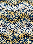 Leopard Print Velboa Faux Fur - Gold - Leopard Animal Print Velboa Faux Fur Fabric By Yard