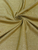 Shimmer Diamond Glitter Fabric - Gold - Luxury Sparkle Stretch Fabric Sold By Yard