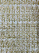 Glitter Line Mesh Sequins Fabric - Gold - Shiny Sequins and Glitter on Mesh Fabric by Yard