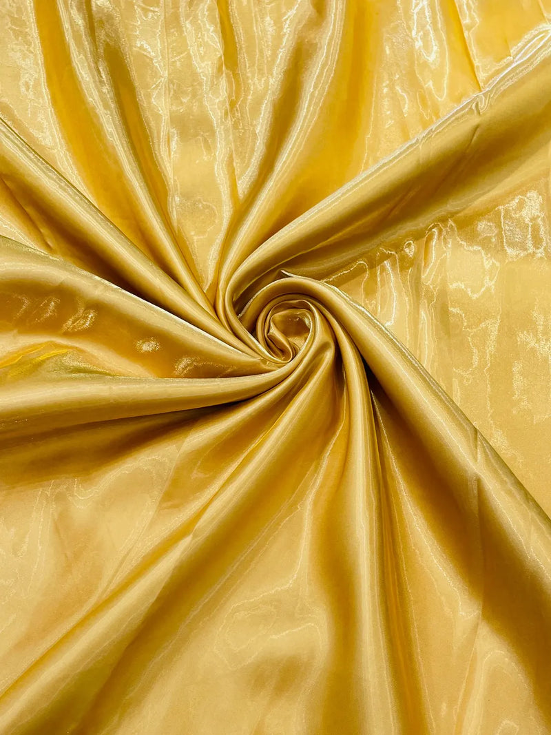 60" Crystal Liquid Satin Fabric - Water Shine Ultra Glossy Shimmer Reflective Bridal Satin Fabric By Yard