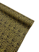 Leopard Chunky Glitter Fabric - Gold / Brown - 54" Animal Print Glitter Vinyl Fabric By Yard