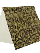 Leopard Chunky Glitter Fabric - Gold / Brown - 54" Animal Print Glitter Vinyl Fabric By Yard