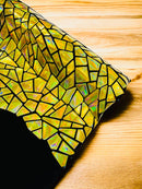 Mirror Sequins Velvet - Gold Iridescent - Shiny Mirror Cut Sequins on Velvet By Yard