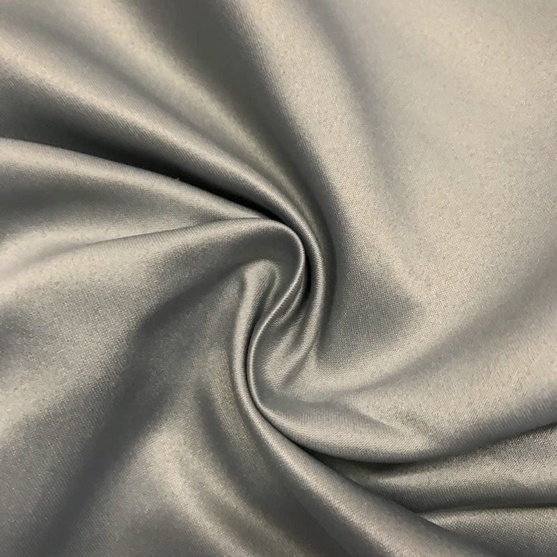 Matte L'Amour Satin - Gray - (Peau de Soie) Duchess Fabric For Bridal, Bridesmaid Dress By Yard