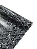 Python Snake Print Vinyl Fabric - Gray -  Faux Animal Snake Print Vinyl Fabric Sold by Yard