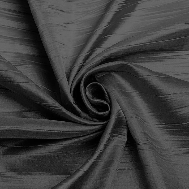 Crushed Taffeta Fabric - Gray - 54" Wide Crushed Taffeta Creased Fabric Sold by Yard