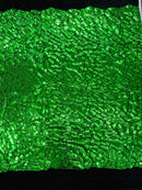 Mirror Sequins Velvet - Green - Shiny Mirror Cut Sequins on Velvet By Yard