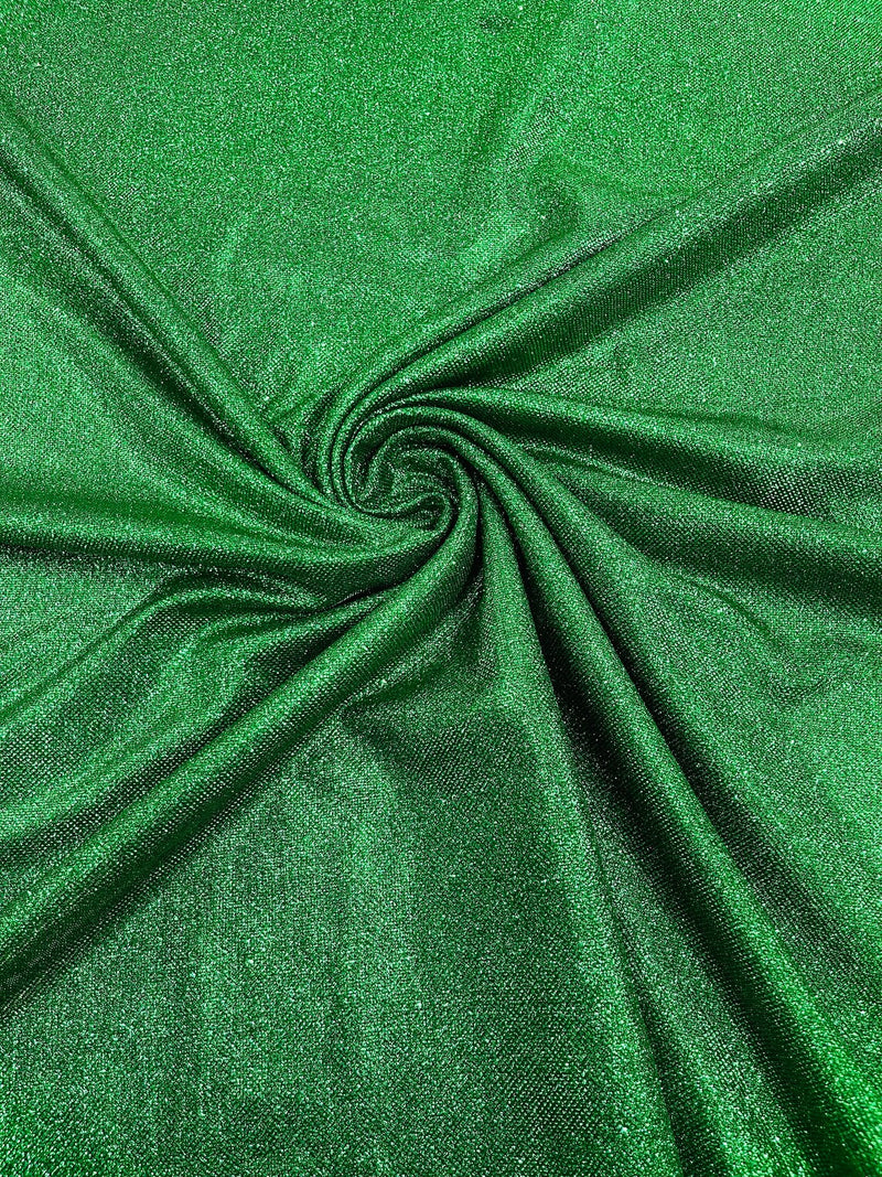 Shimmer Glitter Fabric - Green - Luxury Sparkle Stretch Solid Fabric Sold By Yard