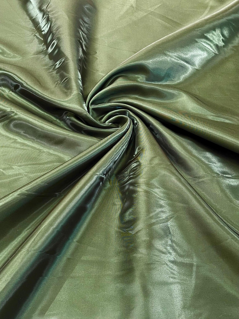 60" Crystal Liquid Satin Fabric - Water Shine Ultra Glossy Shimmer Reflective Bridal Satin Fabric By Yard