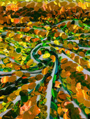 Jumbo Oval Sequins Fabric -  Iridescent Oval Shape Teardrop Sequins Fabric By The Yard (Pick Color)