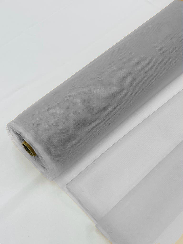 Illusion Mesh Fabric - Grey - 60" Illusion Mesh Sheer Fabric Sold By The Yard
