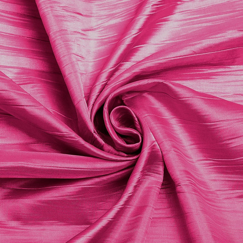 Crushed Taffeta Fabric - Hot Pink - 54" Wide Crushed Taffeta Creased Fabric Sold by Yard