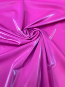 Shiny Latex Stretch Vinyl - Hot Pink - 4 Way Stretch Milliskin Vinyl Spandex Latex Fabric by Yard