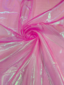 Pearl Iridescent Sheer Organza - Hot Pink - 58" Organza Fabric for Fashion, Crafts, Decor By Yard