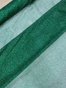 Glitter Lace Mesh Fabric - Hunter Green - Shimmer Glitter Dot Design on Mesh Lace By Yard