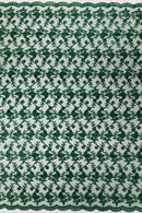 Metallic Floral Butterfly Fabric - Hunter Green - Embroidered Floral Butterfly Design Mesh Fabric by Yard