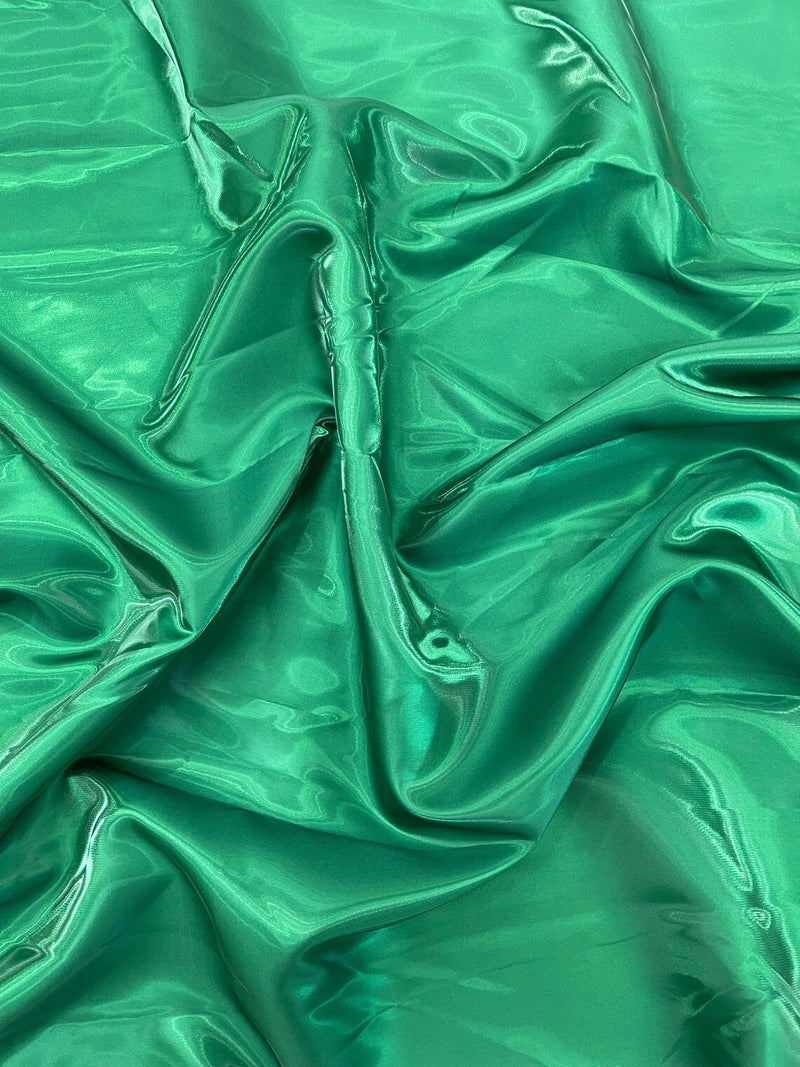 60" Crystal Liquid Satin Fabric - Water Shine Ultra Glossy Shimmer Reflective Bridal Satin Fabric By Yard