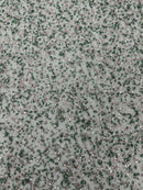 Bead/Sequins Lace Fabric - Hunter Green - Small Sequins and Beads Embroidered on Lace Fabric By Yard