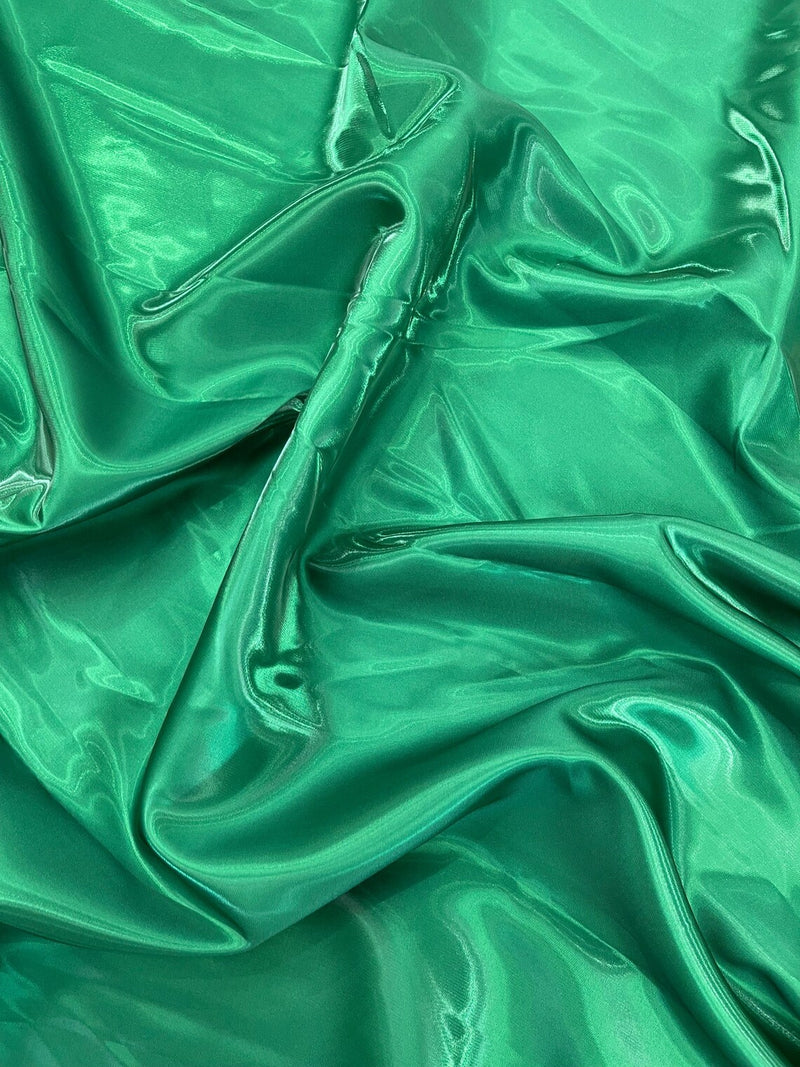 60" Crystal Liquid Satin Fabric - Water Shine Ultra Glossy Shimmer Reflective Bridal Satin Fabric By Yard