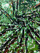 Circle Paillette Sequins - Hunter Green - Large Round Paillette Sequins Design Fabric By Yard