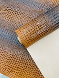 Gator 3D Embossed Vinyl Fabric Faux Fake Leather Vinyl Fabric, Embossed Crocodile Fabric By The Yard Upholstery Purses Shoes