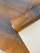 Gator 3D Embossed Vinyl Fabric Faux Fake Leather Vinyl Fabric, Embossed Crocodile Fabric By The Yard Upholstery Purses Shoes