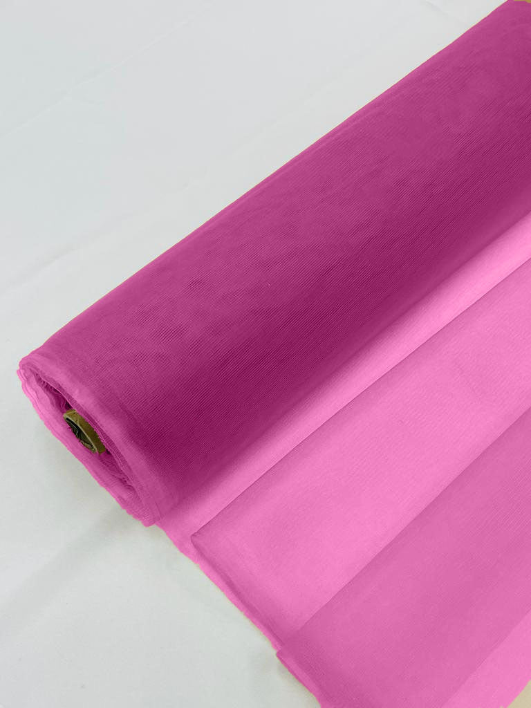 Illusion Mesh Fabric - Hot Pink - 60" Illusion Mesh Sheer Fabric Sold By The Yard