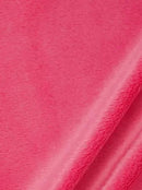 Soft Minky Faux Fur 3.mm Fabric - Hot Pink - 60" Soft Minky Blanket Fabric by the Yard