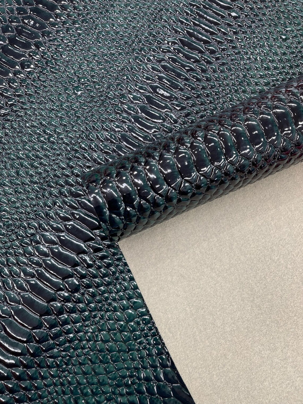 Shiny 3D Snake Embossed Vinyl Fabric By The Yard, 2 Tone Snake Skin Vi