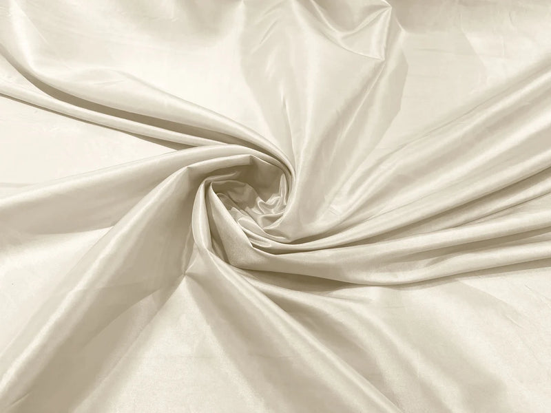 Solid Taffeta Fabric - Ivory - 58" Taffeta Fabric for Crafts, Dresses, Costumes Sold by Yard