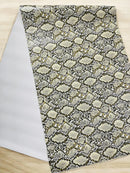 Python Snake Print Vinyl Fabric - Ivory -  Faux Animal Snake Print Vinyl Fabric Sold by Yard