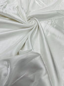 60" Crystal Liquid Satin Fabric - Water Shine Ultra Glossy Shimmer Reflective Bridal Satin Fabric By Yard