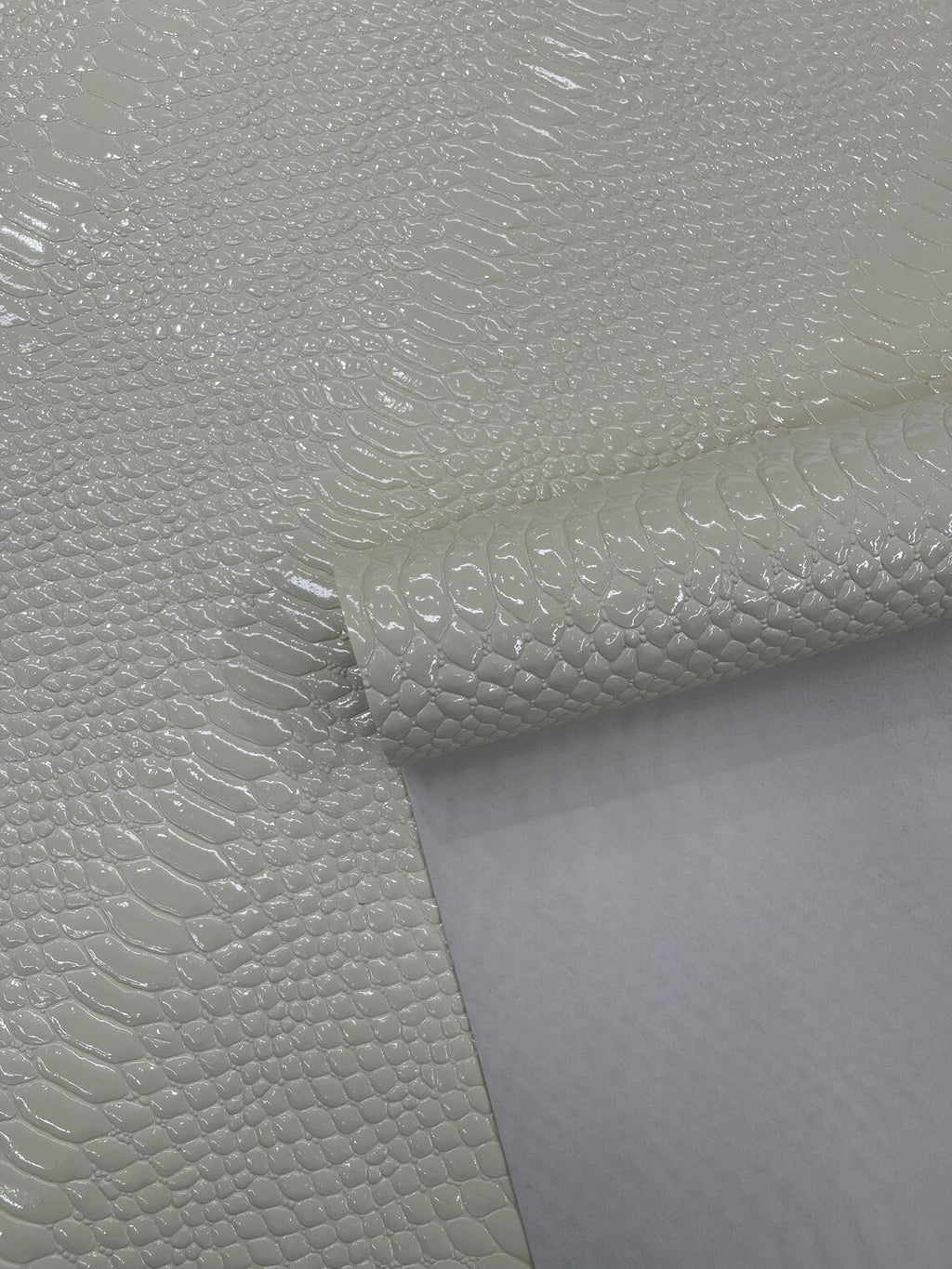 Shiny 3D Snake Embossed Vinyl Fabric By The Yard, 2 Tone Snake Skin Vi