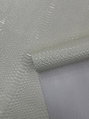 Shiny 3D Snake Embossed Vinyl Fabric By The Yard, 2 Tone Snake Skin Vinyl-faux Leather-3D Scales Vinyl Leather Upholstery